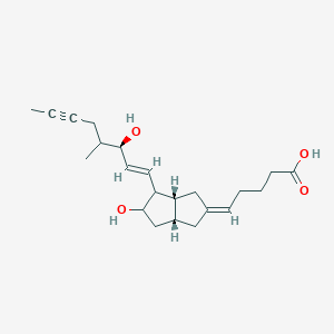 molecular formula C22H32O4 B13402223 (5Z)-5-[(3aR,6aR)-5-hydroxy-4-[(E,3R)-3-hydroxy-4-methyloct-1-en-6-ynyl]-3,3a,4,5,6,6a-hexahydro-1H-pentalen-2-ylidene]pentanoic acid 
