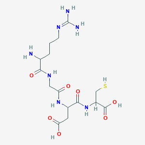 molecular formula C15H27N7O7S B13402261 H-DL-Arg-Gly-DL-Asp-DL-Cys-OH 