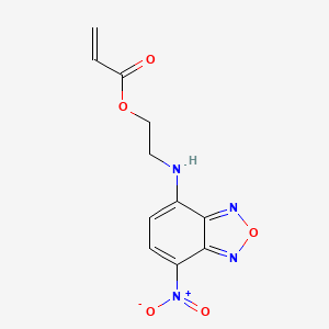 molecular formula C11H10N4O5 B13402303 2-((7-Nitrobenzo[c][1,2,5]oxadiazol-4-yl)amino)ethyl acrylate 