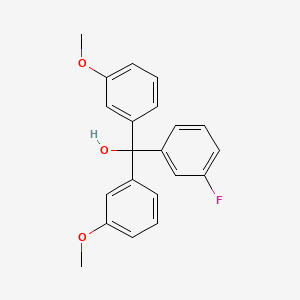 molecular formula C21H19FO3 B13402327 3,3'-Dimethoxy-3''-fluorotrityl alcohol 