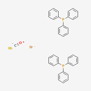 molecular formula C37H30BrOP2Rh- B13402334 carbon monoxide;rhodium;triphenylphosphane;bromide 