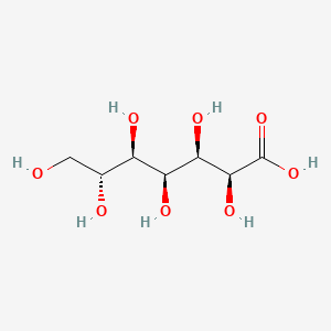 molecular formula C7H14O8 B13402348 (2S,3R,4S,5R,6R)-2,3,4,5,6,7-hexahydroxyheptanoic acid CAS No. 488-36-8