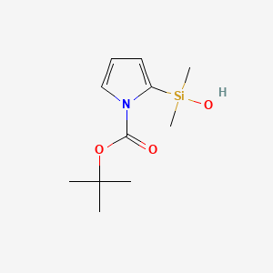 molecular formula C11H19NO3Si B1340238 N-Boc-2-Hydroxydimethylsilanyl-pyrrole CAS No. 879904-82-2