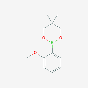 molecular formula C12H17BO3 B1340240 2-(2-Methoxyphenyl)-5,5-dimethyl-1,3,2-dioxaborinane CAS No. 335343-05-0