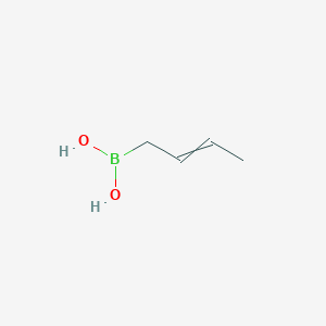 molecular formula C4H9BO2 B13402400 Crotylboronic acid 