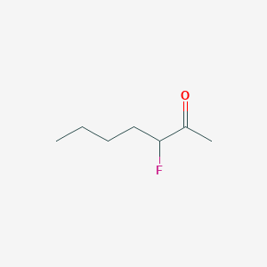 molecular formula C7H13FO B13402416 3-Fluoroheptan-2-one CAS No. 99687-74-8