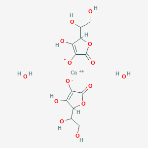molecular formula C12H18CaO14 B13402424 calcium;2-(1,2-dihydroxyethyl)-3-hydroxy-5-oxo-2H-furan-4-olate;dihydrate 