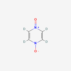 molecular formula C4H4N2O2 B13402431 2,3,5,6-Tetradeuterio-4-oxidopyrazin-1-ium 1-oxide 