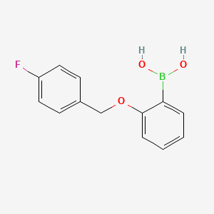 molecular formula C13H12BFO3 B1340248 (2-((4-Fluorobenzyl)oxy)phenyl)boronic acid CAS No. 870779-01-4