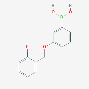 molecular formula C13H12BFO3 B1340249 (3-((2-Fluorobenzyl)oxy)phenyl)boronic acid CAS No. 849062-13-1