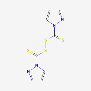molecular formula C8H6N4S4 B13402590 1,1'-(dithiodicarbonothioyl)bis-1H-Pyrazole 