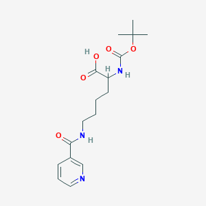 molecular formula C17H25N3O5 B13402601 N-Boc-N6-nicotinoyl-L-lysine 