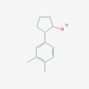 molecular formula C13H18O B13402610 trans-2-(3,4-Dimethylphenyl)cyclopentanol 