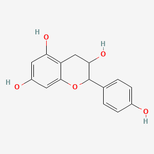 molecular formula C15H14O5 B13402615 2-(4-Hydroxyphenyl)-3,4-dihydro-2H-1-benzopyran-3,5,7-triol CAS No. 490-61-9