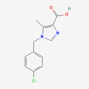 molecular formula C12H11ClN2O2 B13402632 1-(4-Chlorobenzyl)-5-methylimidazole-4-carboxylic acid 