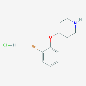 molecular formula C11H15BrClNO B1340265 2-Bromophenyl 4-piperidinyl ether hydrochloride CAS No. 916889-48-0