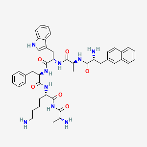 molecular formula C45H55N9O6 B13402664 Pralmorelin;GHRP-2 Acetate;D-Ala-D--Nal-Ala-Trp-D-Phe-Lys-NH2 