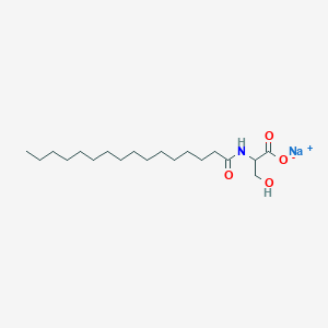 molecular formula C19H36NNaO4 B13402683 Sodium;2-(hexadecanoylamino)-3-hydroxypropanoate 