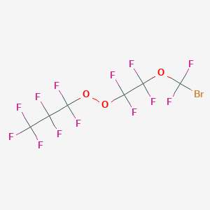molecular formula C6BrF13O3 B13402712 1-[2-[Bromo(difluoro)methoxy]-1,1,2,2-tetrafluoro-ethyl]peroxy-1,1,2,2,3,3,3-heptafluoro-propane 