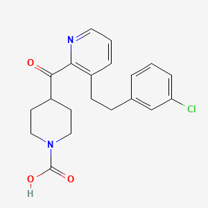 molecular formula C20H21ClN2O3 B13402734 4-(3-(3-Chlorophenethyl)picolinoyl)piperidine-1-carboxylic acid 