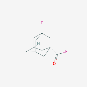 molecular formula C11H14F2O B13402742 3-Fluorotricyclo[3.3.1.1~3,7~]decane-1-carbonyl fluoride CAS No. 96962-78-6