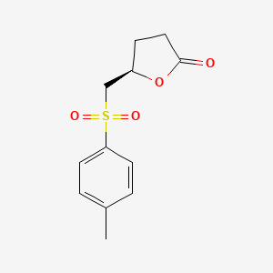 molecular formula C12H14O4S B13402744 R-(-)-Gamma-toluenesulfonylmethyl-gamma-butyrolactone 