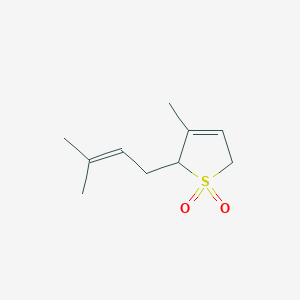 molecular formula C10H16O2S B13402749 1,1-Dioxide-2,5-dihydro-3-methyl-2-(3-methyl-2-butenyl)thiophene 