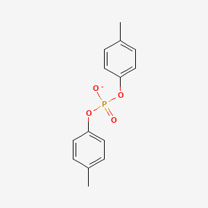 molecular formula C14H14O4P- B13402751 Bis(4-methylphenyl) phosphate CAS No. 27378-80-9