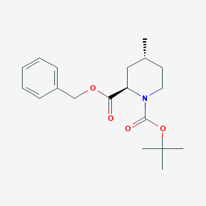 molecular formula C19H27NO4 B13402756 Benzyl (+/-)-trans-N-boc-4-methyl-piperidine-2-carboxylate 