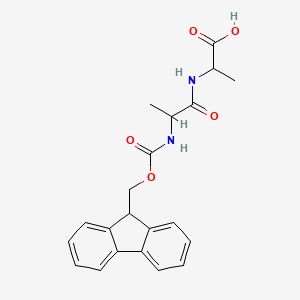 molecular formula C21H22N2O5 B13402825 (S)-2-[(S)-2-[[[(9H-Fluoren-9-yl)methoxy]carbonyl]amino]propanamido]propanoic Acid 