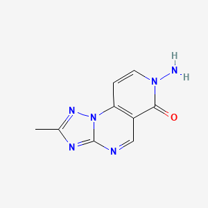 molecular formula C9H8N6O B1340283 7-氨基-2-甲基吡啶并[3,4-e][1,2,4]三唑并[1,5-a]嘧啶-6(7H)-酮 CAS No. 924834-86-6
