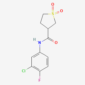 molecular formula C11H11ClFNO3S B13402837 N-(3-Chloro-4-fluorophenyl)tetrahydro-3-thiophenecarboxamide 1,1-Dioxide 