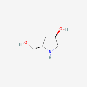 molecular formula C5H11NO2 B1340286 (3R,5S)-5-(羟甲基)吡咯烷-3-醇 CAS No. 104587-51-1
