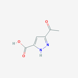 molecular formula C6H6N2O3 B1340288 3-乙酰-1H-吡唑-5-羧酸 CAS No. 949034-45-1