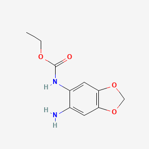 molecular formula C10H12N2O4 B1340291 Ethyl (6-amino-1,3-benzodioxol-5-yl)carbamate CAS No. 936074-68-9