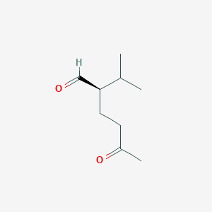 molecular formula C9H16O2 B13402937 (R)-2-Isopropyl-5-oxohexanal 