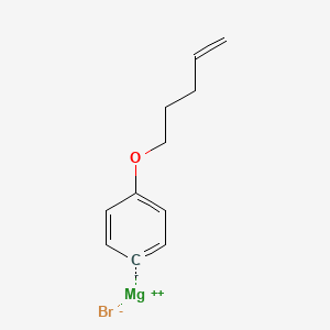 molecular formula C11H13BrMgO B13402958 magnesium;pent-4-enoxybenzene;bromide 