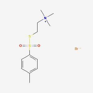 molecular formula C12H20BrNO2S2 B13402970 Trimethyl-[2-(4-methylphenyl)sulfonylsulfanylethyl]azanium;bromide 