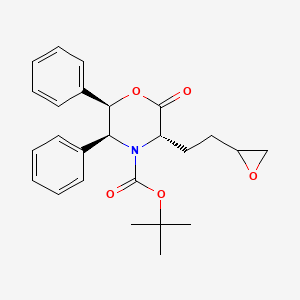 molecular formula C25H29NO5 B13403034 tert-butyl (3S,5S,6R)-3-[2-(oxiran-2-yl)ethyl]-2-oxo-5,6-diphenylmorpholine-4-carboxylate 