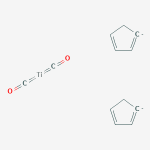molecular formula C12H10O2Ti-2 B13403039 Bis(cyclopentadienyl)dicarbonyl titanium 