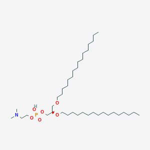 molecular formula C39H82NO6P B13403074 Phosphoric acid, mono[2,3-bis(hexadecyloxy)propyl] mono[2-(dimethylamino)ethyl] ester, (R)- CAS No. 94825-53-3