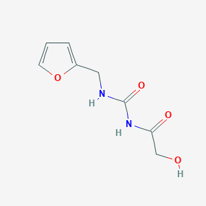 molecular formula C8H10N2O4 B1340309 1-(Furan-2-ylmethyl)-3-(2-hydroxyacetyl)urea 