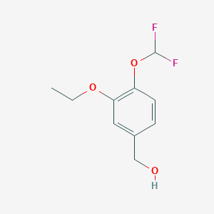 molecular formula C10H12F2O3 B1340313 [4-(二氟甲氧基)-3-乙氧基苯基]甲醇 CAS No. 773868-64-7