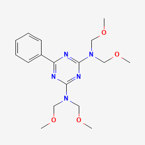 molecular formula C17H25N5O4 B13403131 N,N,N',N'-Tetrakis(methoxymethyl)-6-phenyl-1,3,5-triazine-2,4-diamine CAS No. 4588-69-6