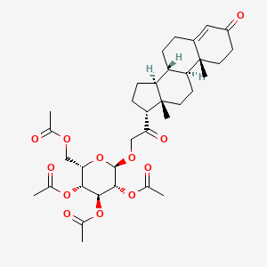 molecular formula C35H48O12 B13403144 Deoxycorticosterone 21-Glucoside Tetraacetate 