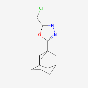 molecular formula C13H17ClN2O B1340318 2-(1-Adamantyl)-5-(chloromethyl)-1,3,4-oxadiazole CAS No. 909245-93-8