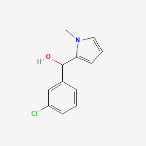 molecular formula C12H12ClNO B13403224 3-Chlorophenyl-(1-methyl-2-pyrrolyl)methanol 