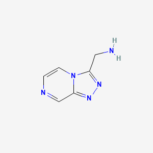 molecular formula C6H7N5 B1340327 [1,2,4]Triazolo[4,3-a]pyrazin-3-ylmethanamine 