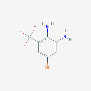 molecular formula C7H6BrF3N2 B134033 5-Bromo-3-(trifluoromethyl)benzene-1,2-diamine CAS No. 157026-19-2