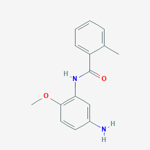 molecular formula C15H16N2O2 B1340330 N-(5-氨基-2-甲氧基苯基)-2-甲基苯甲酰胺 CAS No. 926247-85-0